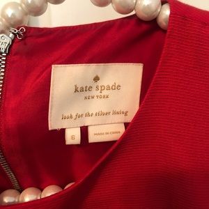 Kate Spade darted red midi dress